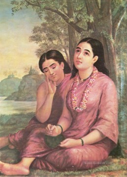 Shakuntala Raja Ravi Varma Inder Ölgemälde
